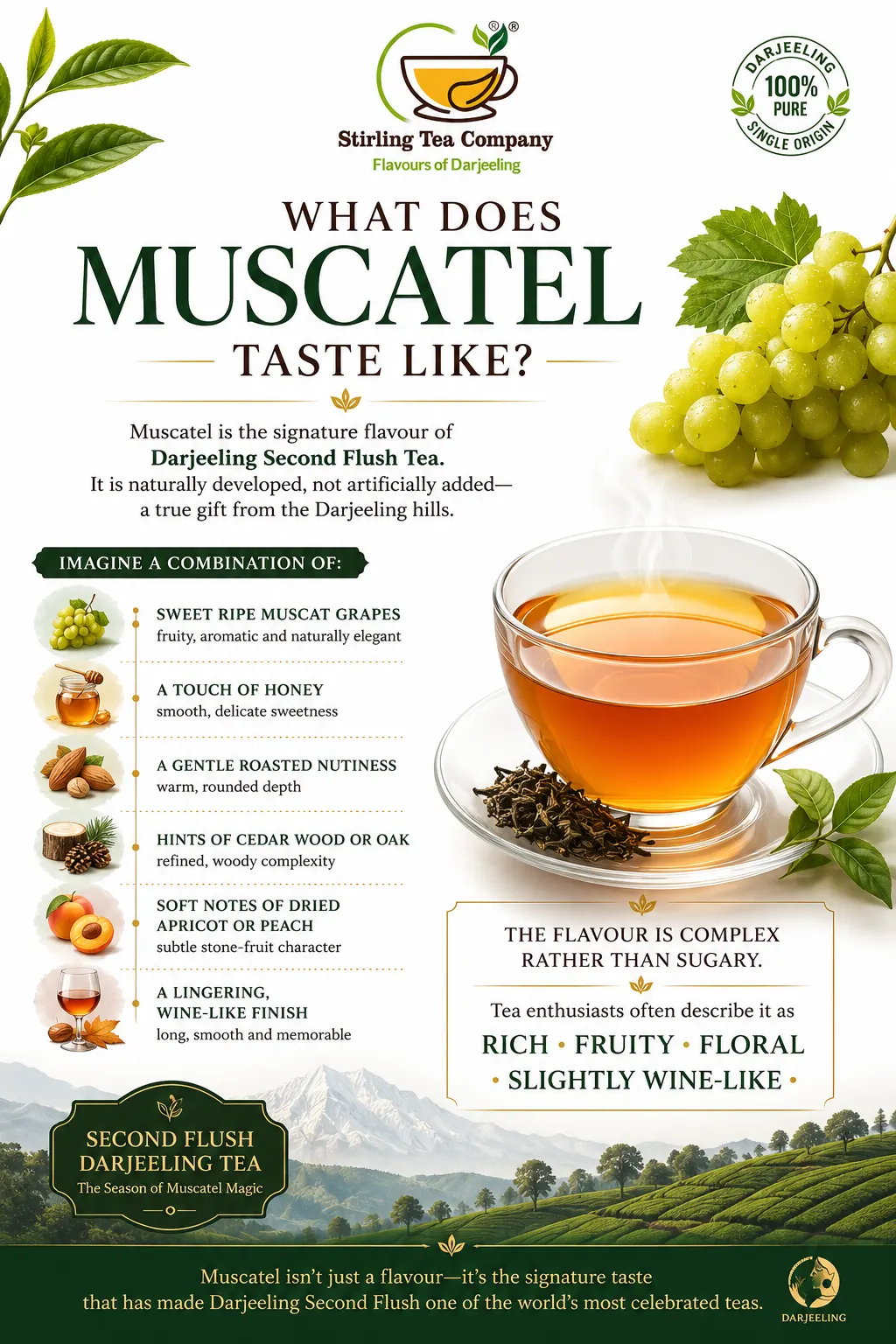 CLASSIC MUSCATEL, Second Flush Darjeeling Muscatel Tea, Darjeeling Muscatel Tea - Image 14
